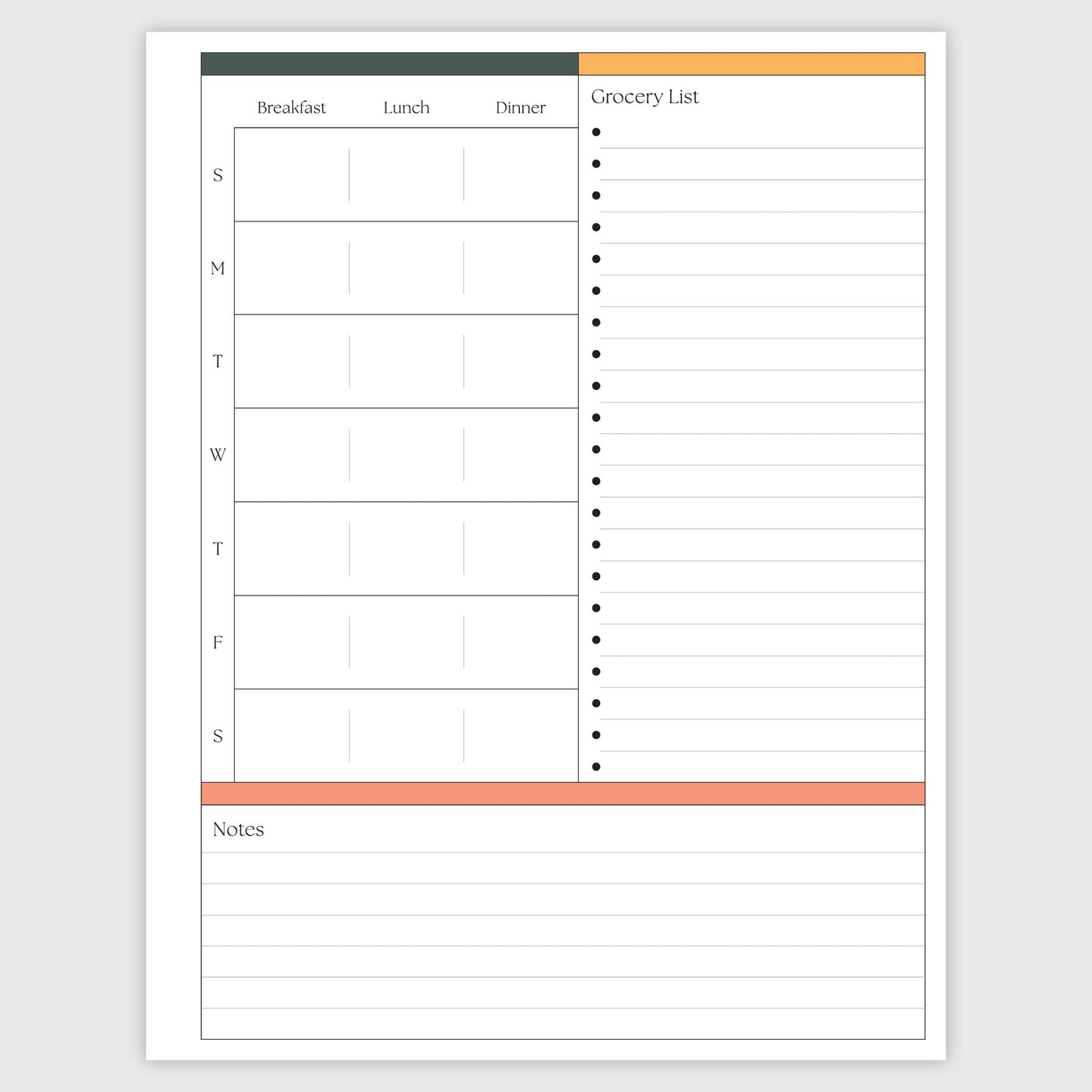 The Works Horizontal Weekly Planner - Floret