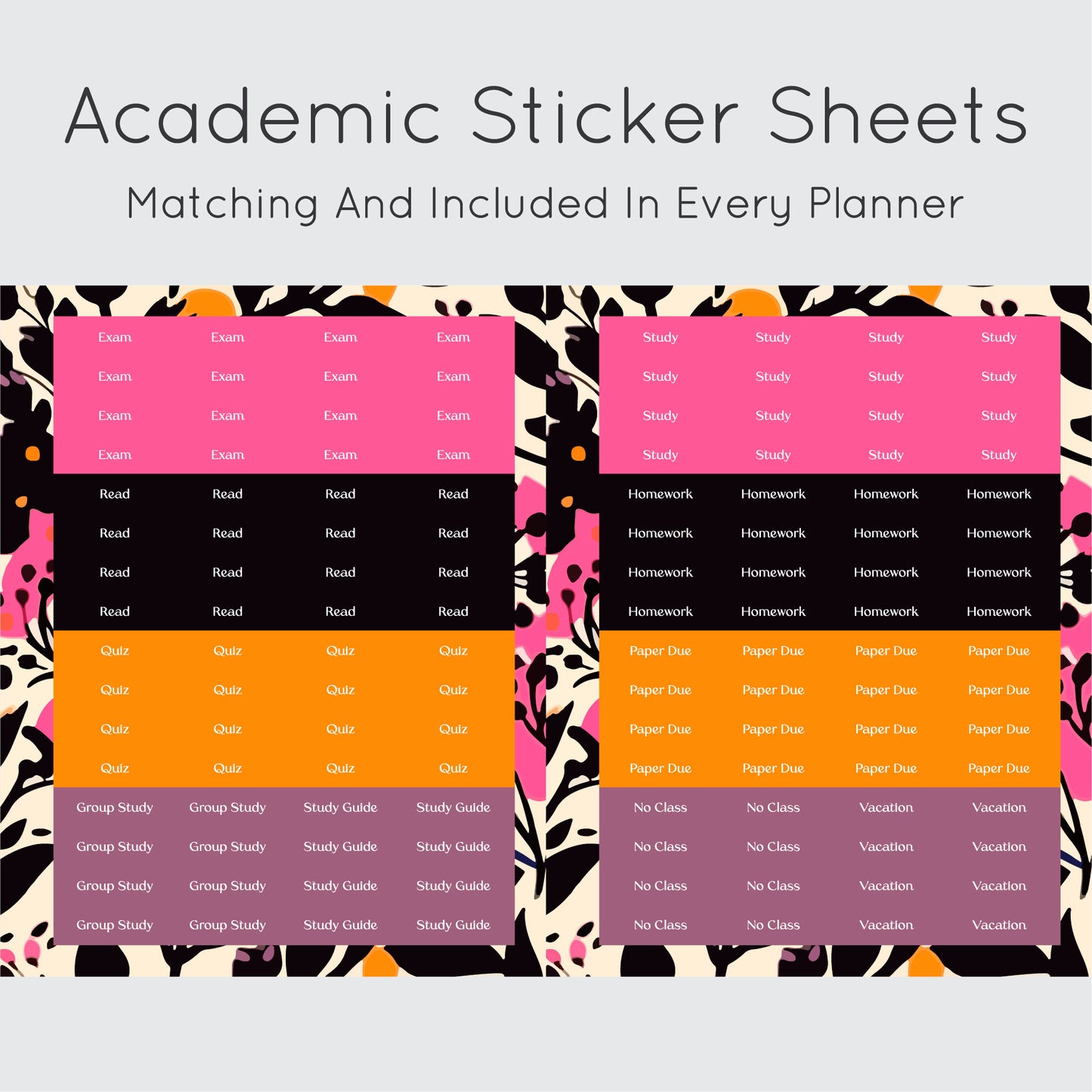 The Academic Horizontal Planner - Bliss