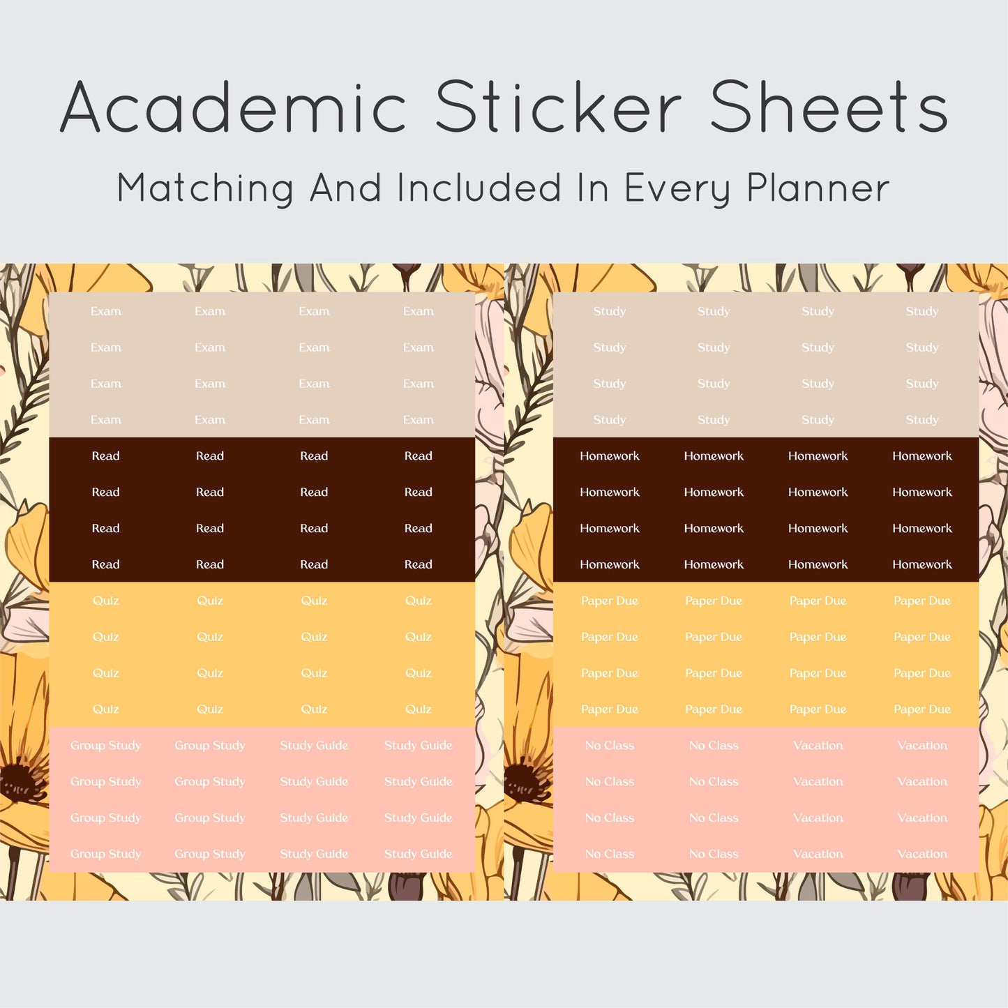 The Academic Vertical Planner - Poppy