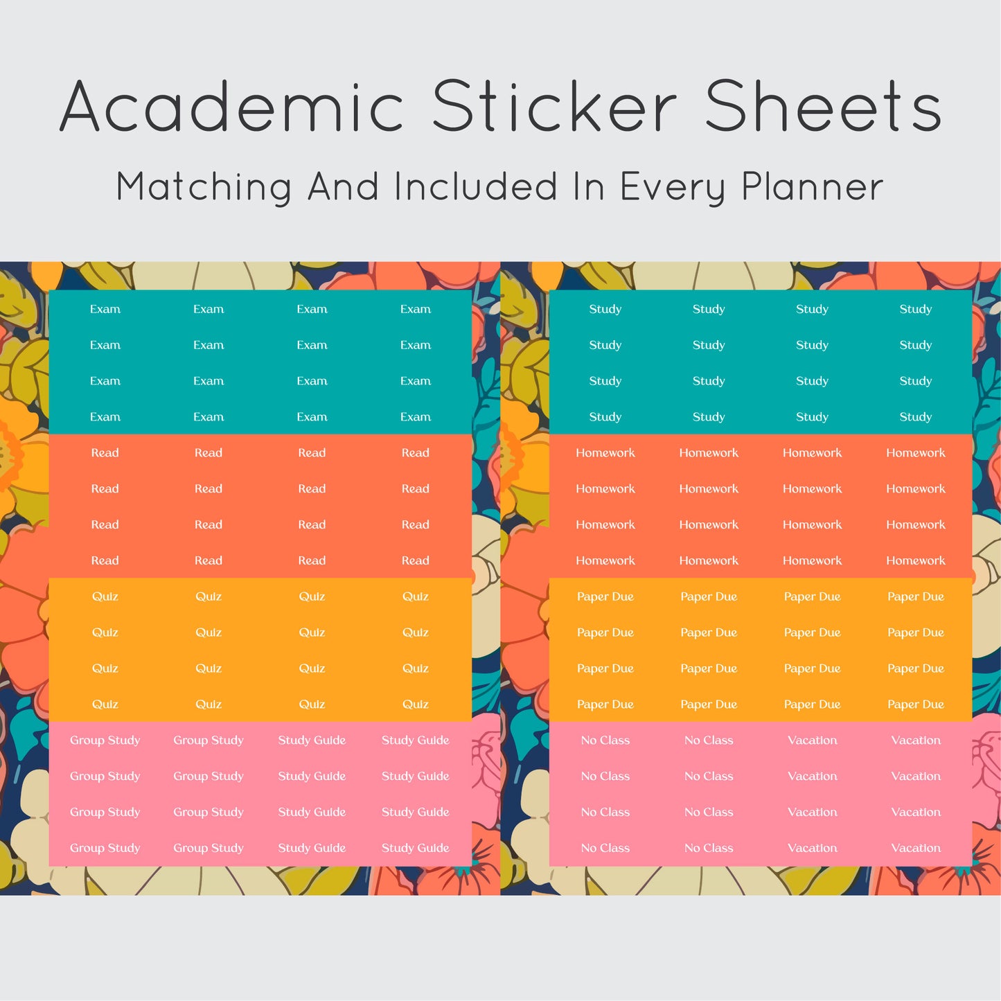 The Academic Horizontal Planner - Retro Bloom