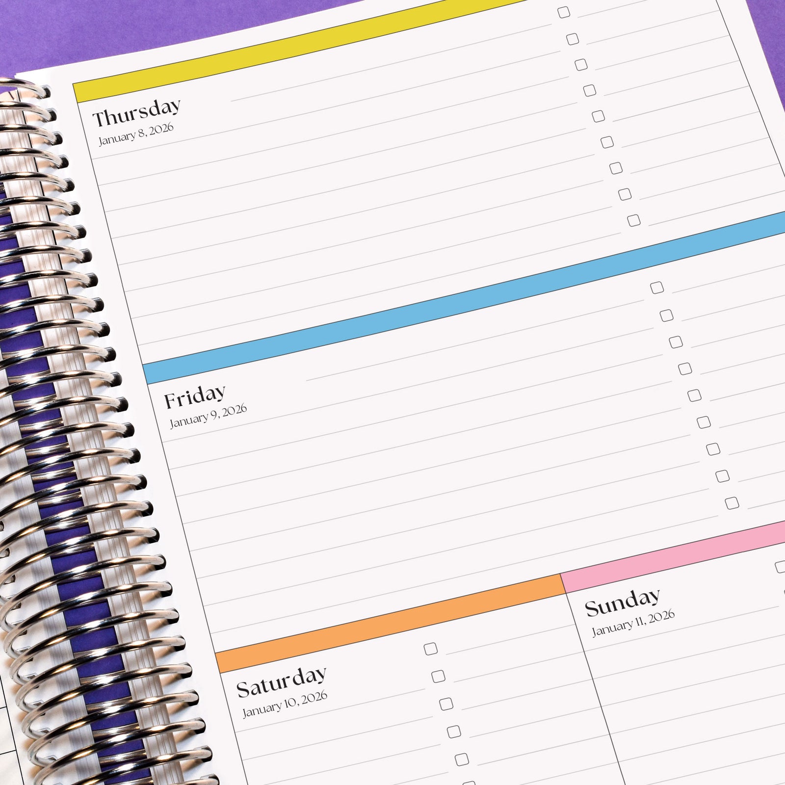 Academic planner layout preview