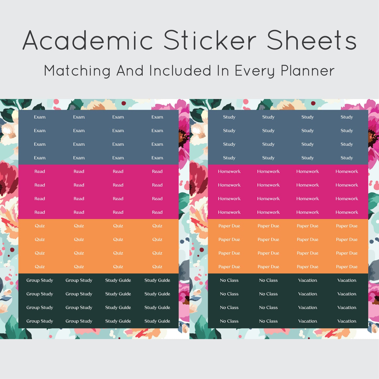 The Academic Horizontal Planner - Begonia