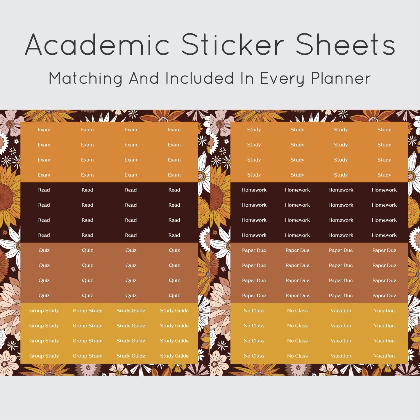 The Academic Vertical Planner - Daisy