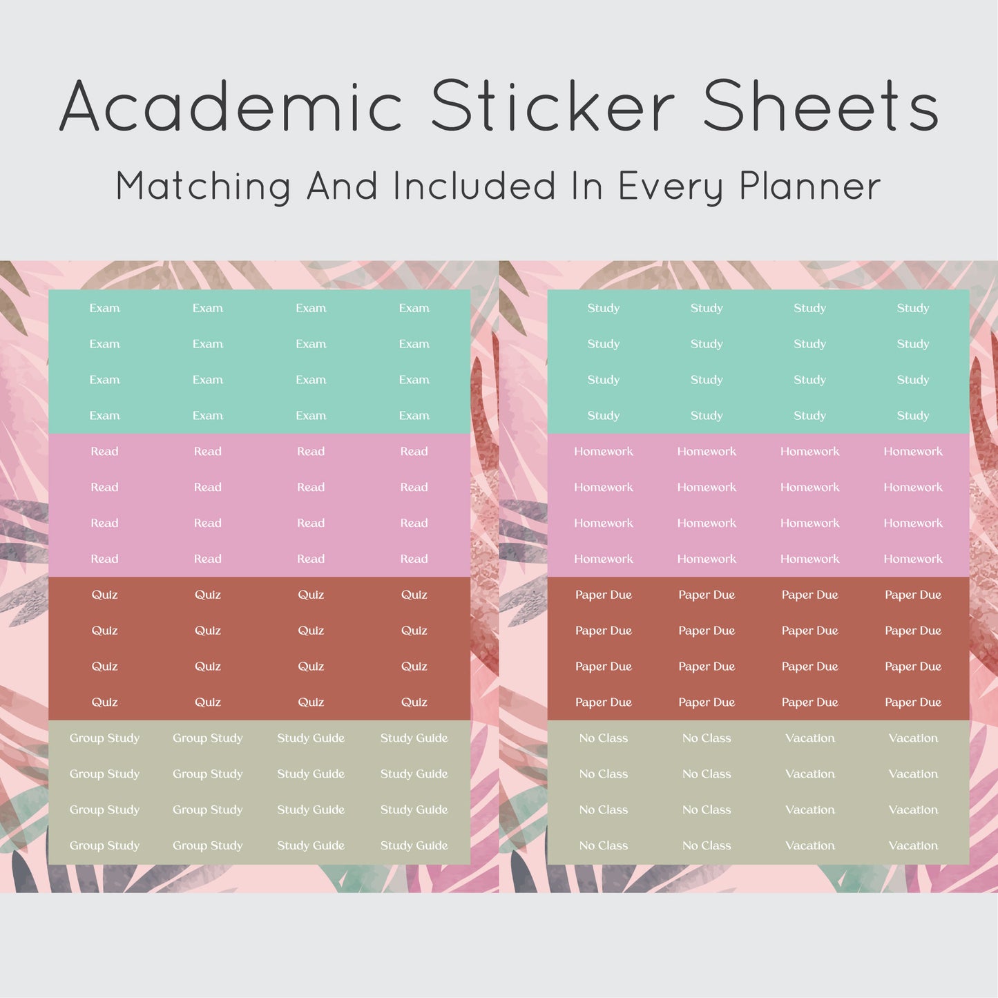 The Academic Horizontal Planner - Palms