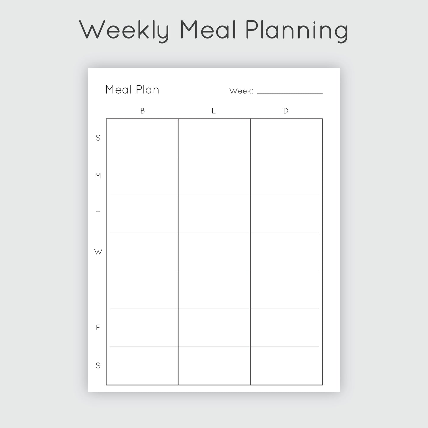 Meal Prep Planner - Geo Abstract