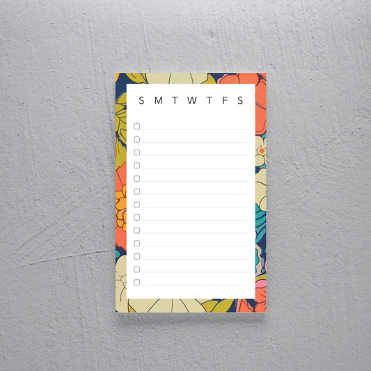 Retro Bloom Notepad - 5x8 - 50 Pages