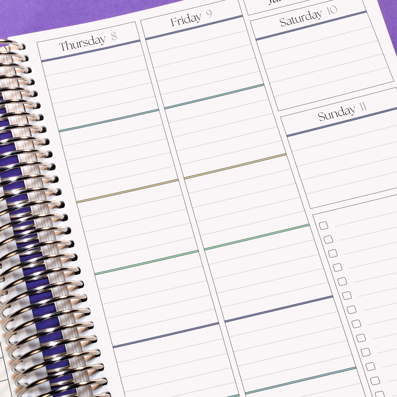 Teacher planner layout preview