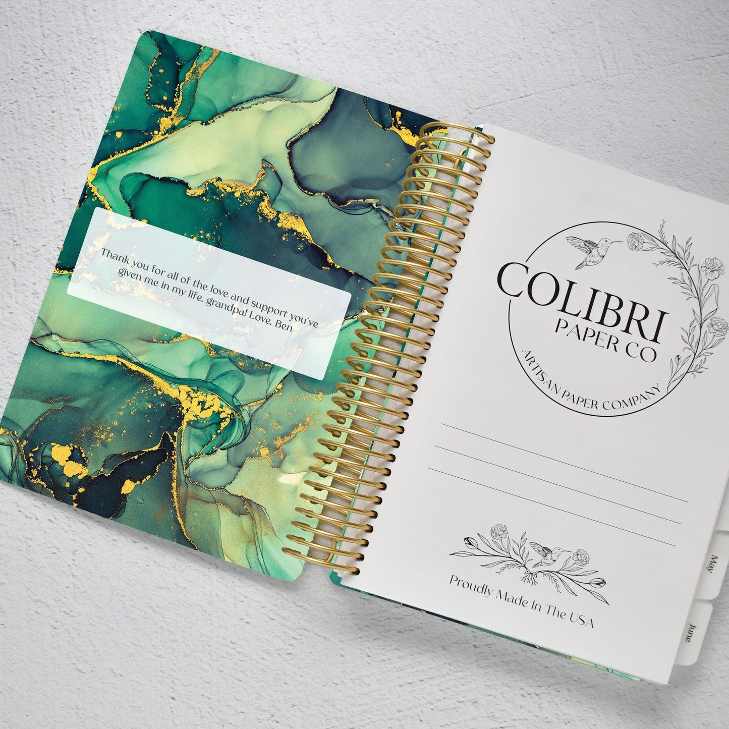 The Works Weekly Planner - Emerald - Colibri Paper Co