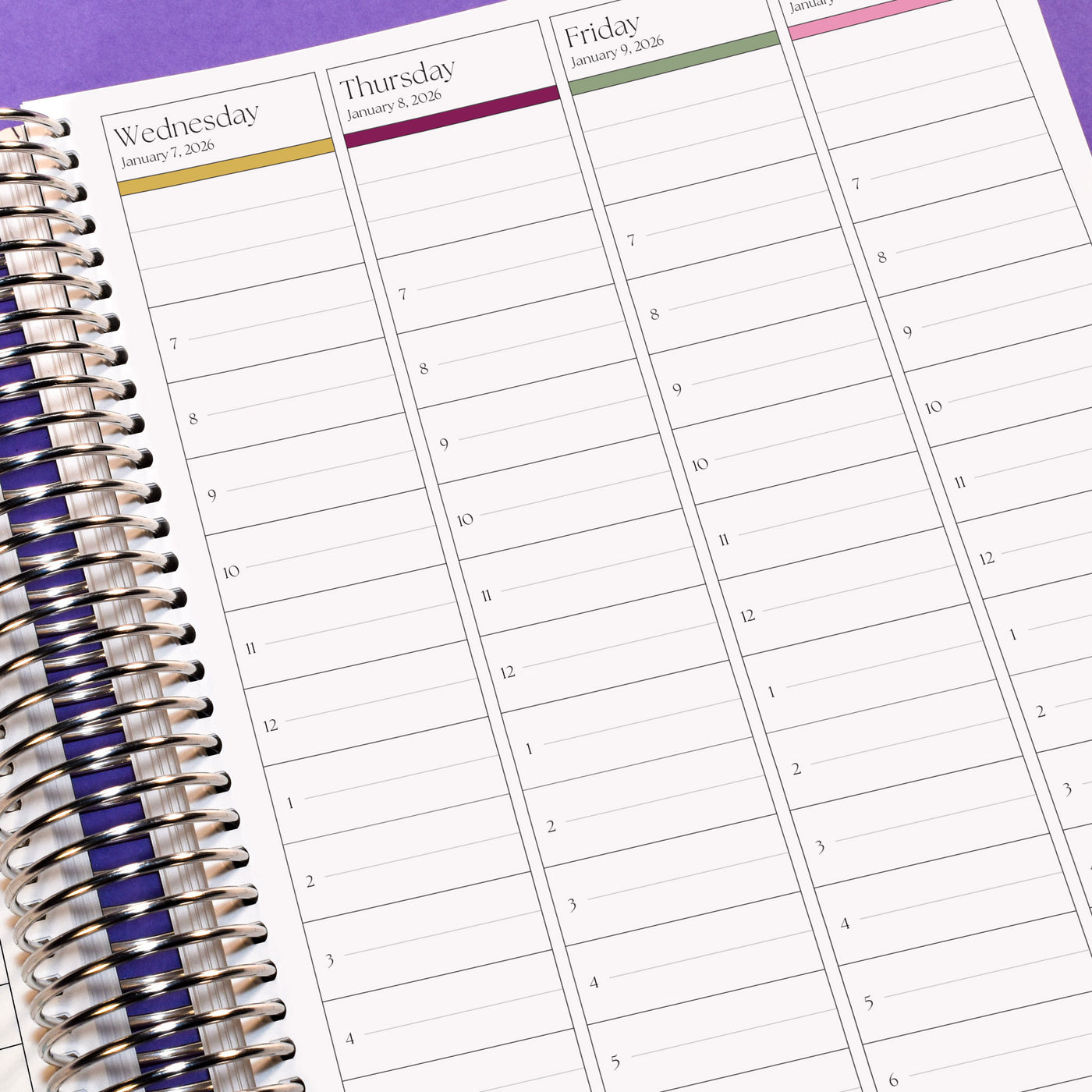 Works Vertical Hourly Weekly planner layout
