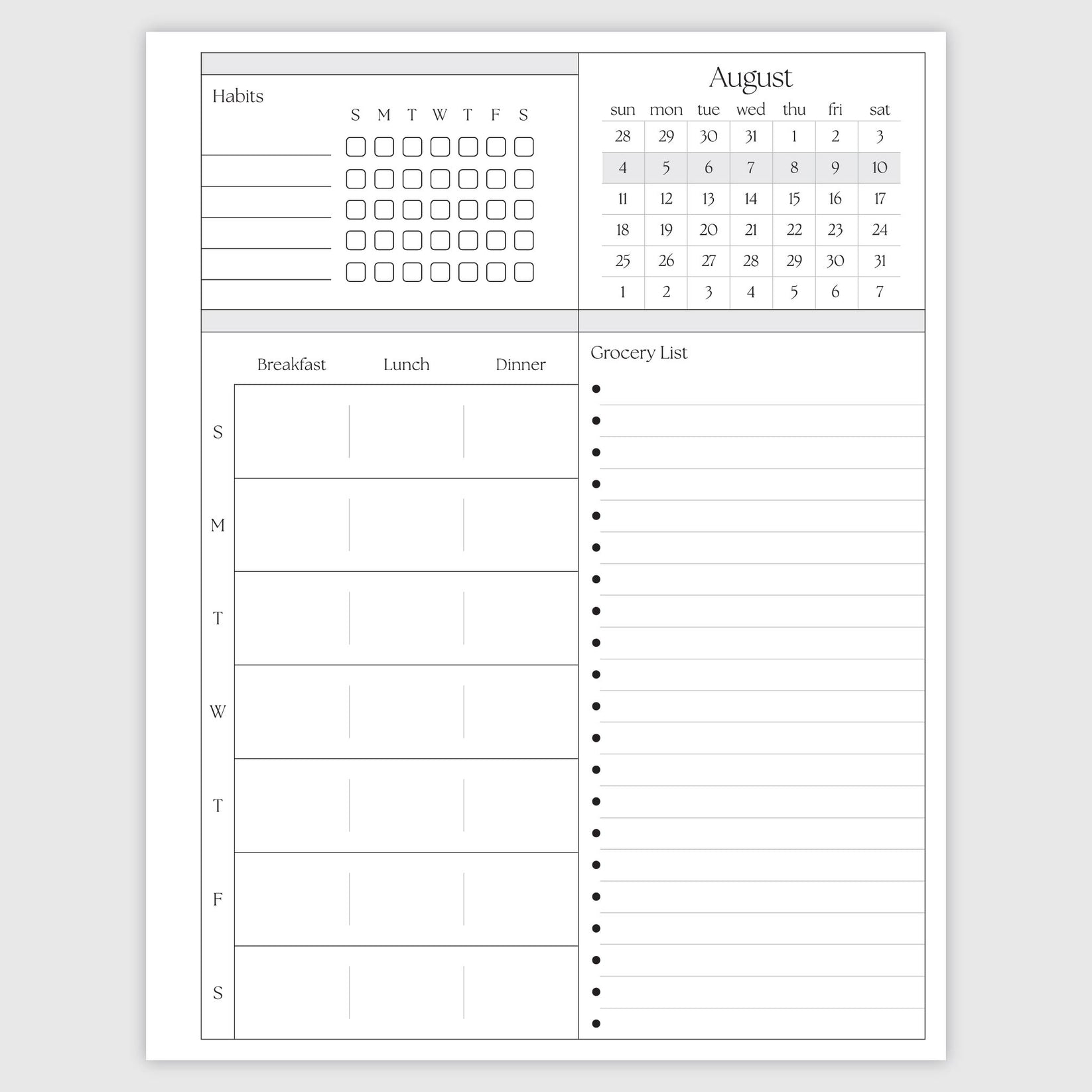 The Works Daily Planner | Full-Page Daily Layout – Colibri Paper Co