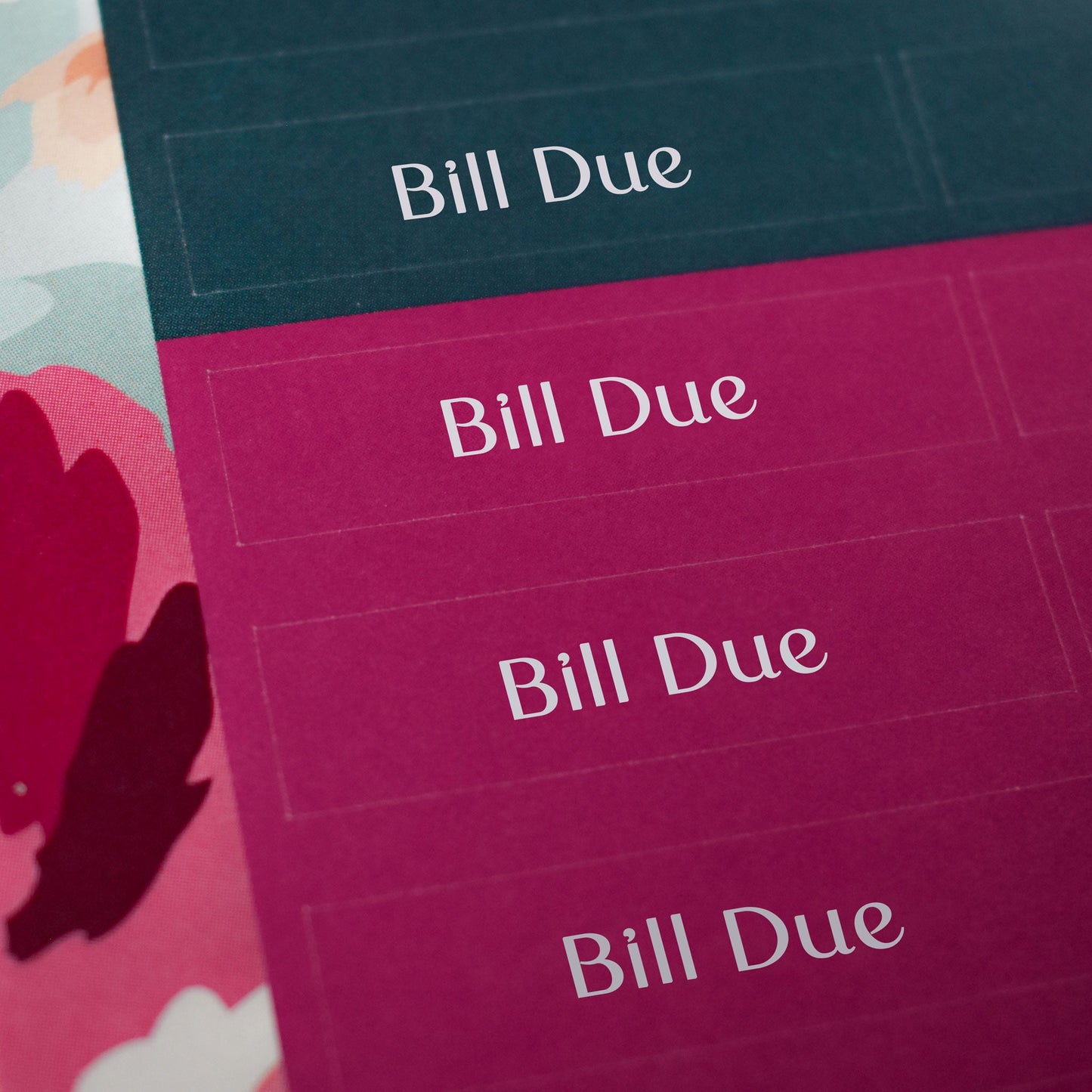 Bill Due Sticker Sheets - "Bill Due" (2 Sheets) - Colibri Paper Co