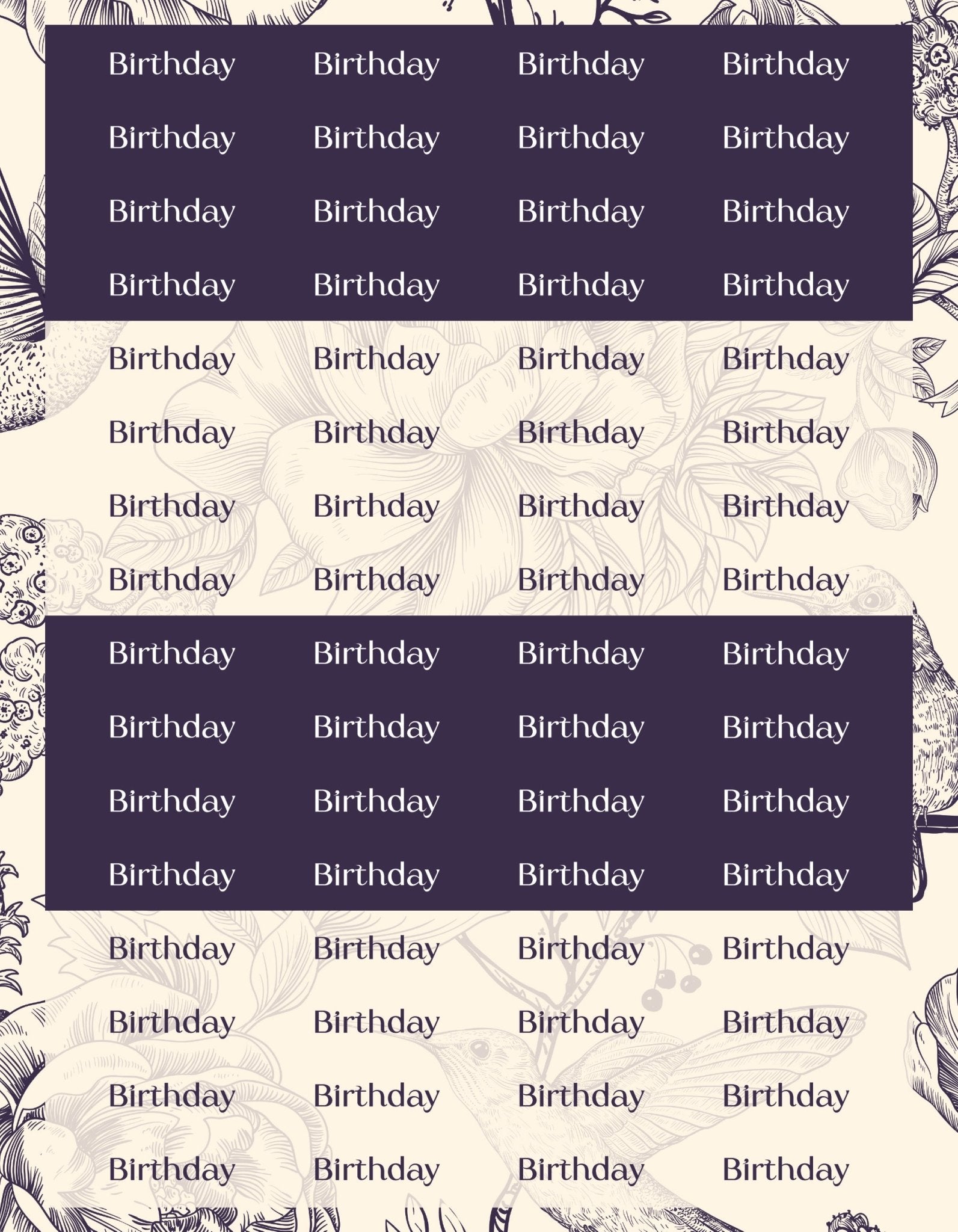 Birthday Sticker Sheets - 9 Designs/Colors - Colibri Paper Co