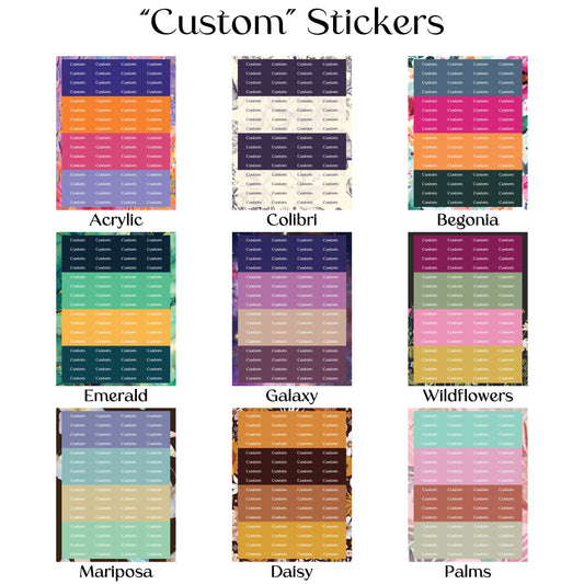 Custom Sticker Sheets - "Custom" (2 Sheets)