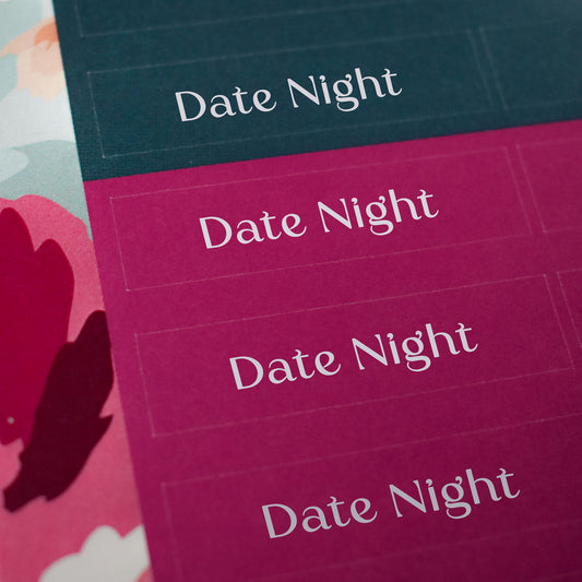Date Night Sticker Sheets - "Date Night" (2 Sheets) - Colibri Paper Co
