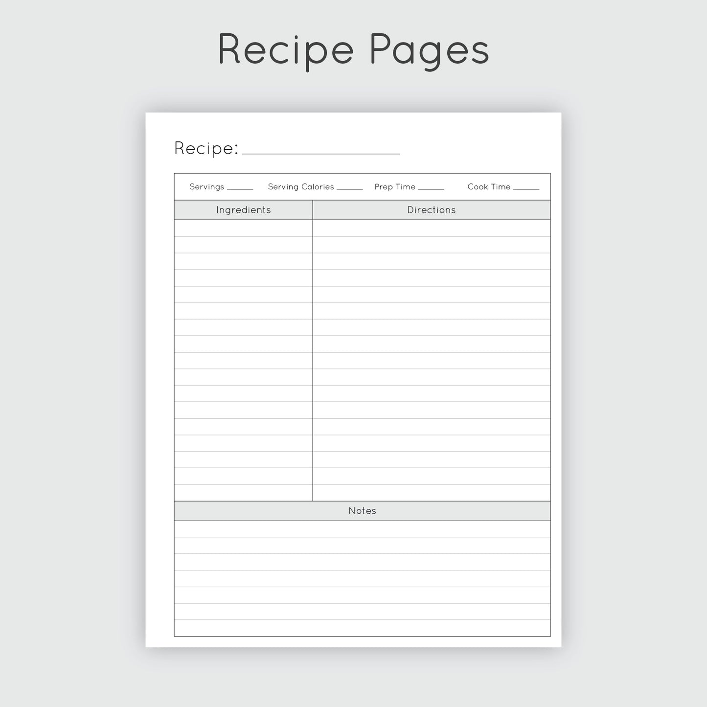 Meal Prep Planner - Begonia - Colibri Paper Co