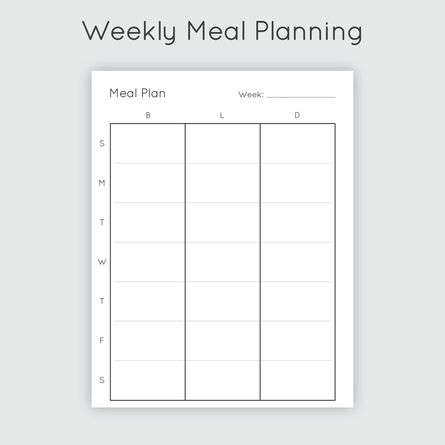 Meal Prep Planner - Begonia - Colibri Paper Co