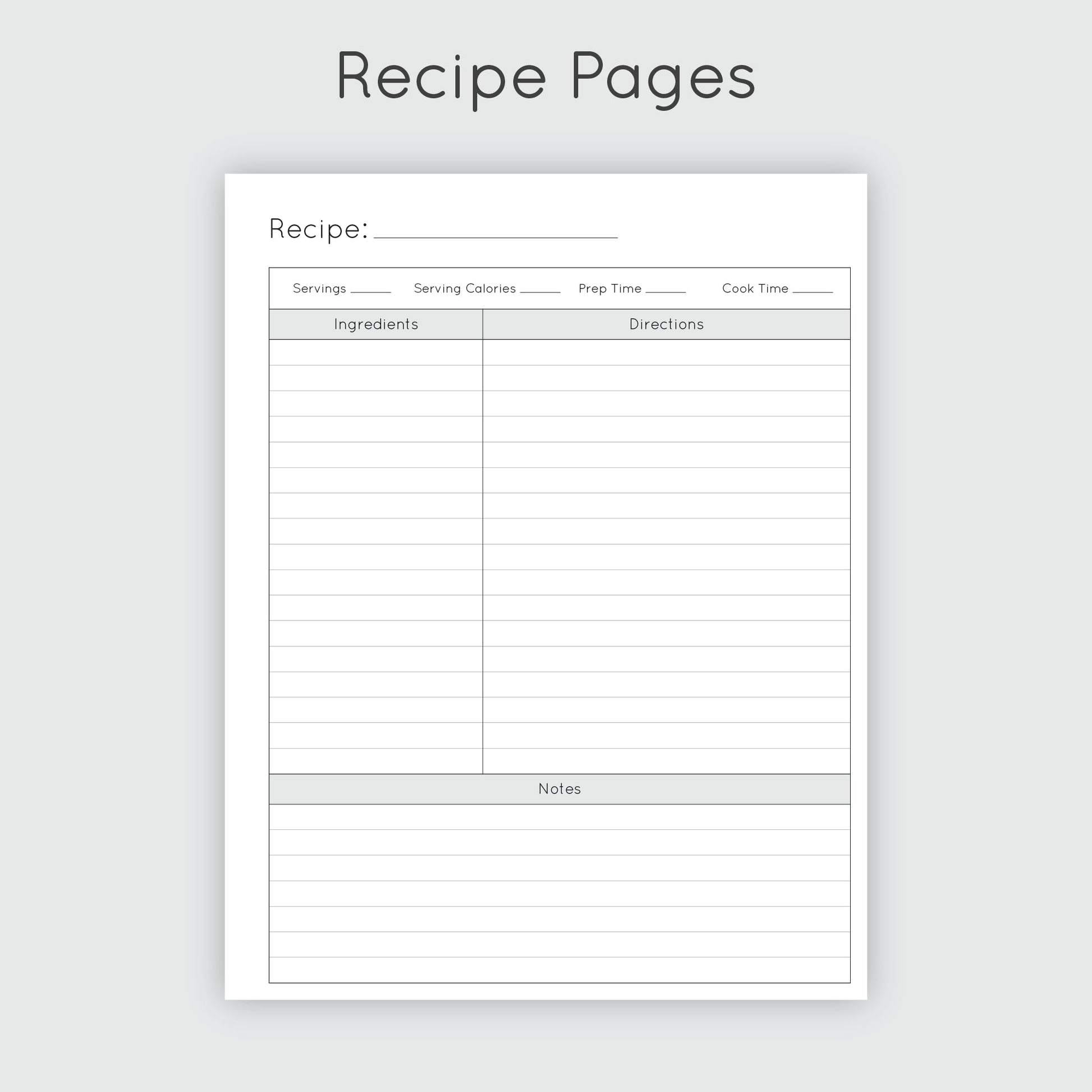 Meal Prep Planner - Begonia - Colibri Paper Co