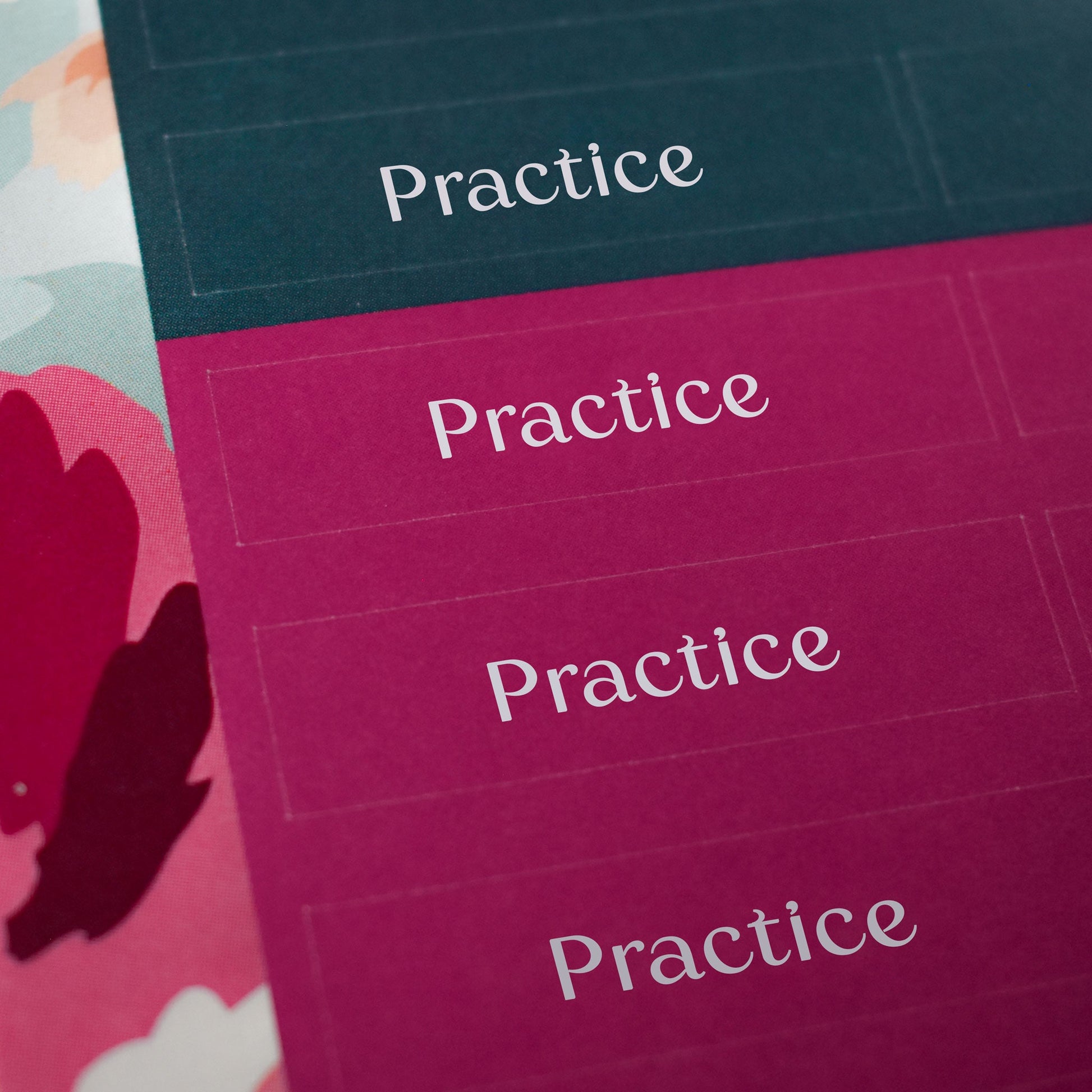 Practice Sticker Sheets - "Practice" (2 Sheets) - Colibri Paper Co