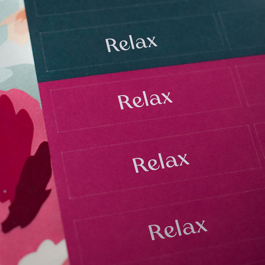 Relax Sticker Sheets - "Relax" (2 Sheets) - Colibri Paper Co