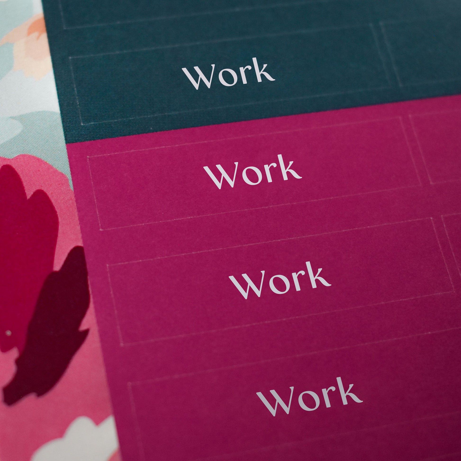 Work Sticker Sheets - "Work" (2 Sheets) - Colibri Paper Co