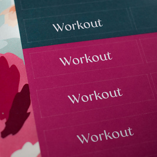 Workout Sticker Sheets - "Workout" (2 Sheets) - Colibri Paper Co